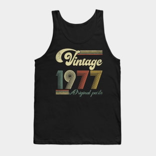 Retro Vintage 1977 47th Birthday Gift Men Women 47 Years Old Tank Top